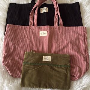 Brand new Sézane totes and pouch